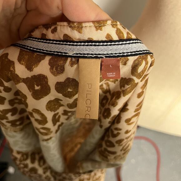 Anthropologie Pilcro Dress Size Large Leopard Print Lyocell Popover Tunic - Picture 7 of 9